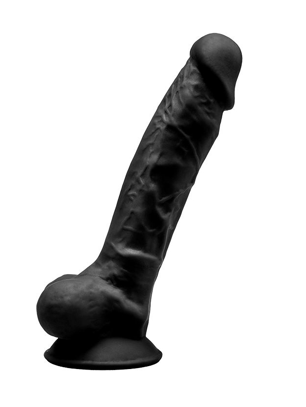 Черный фаллоимитатор на присоске MODEL 1 - 17,5 см.