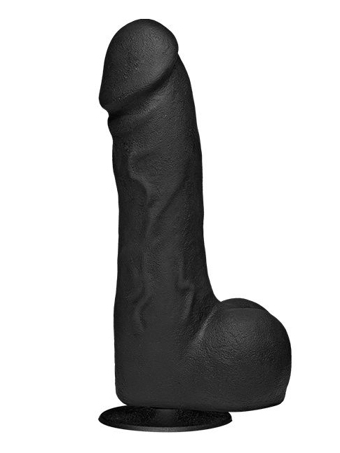 Черный фаллоимитатор The Perfect Cock With Removable Vac-U-Lock Suction Cup - 19 см.