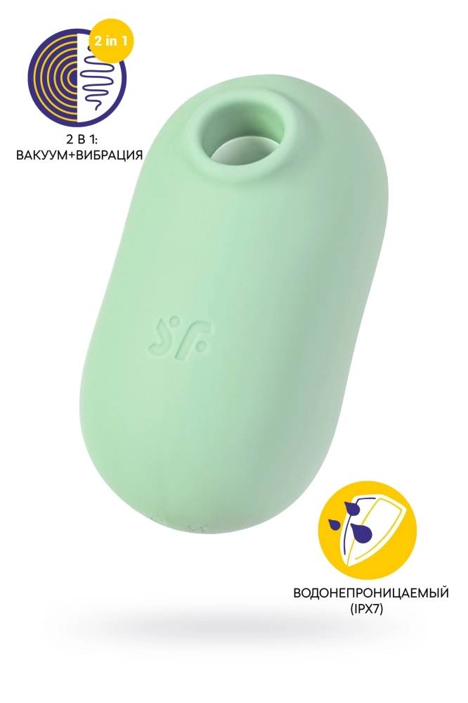 Мятный вакуумный вибростимулятор клитора Satisfyer Pro To Go 2