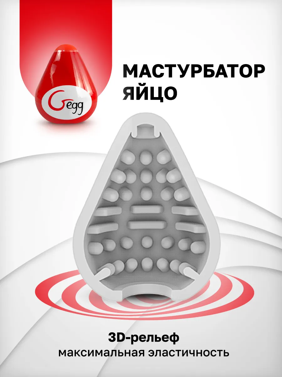 Gegg Black - Мастурбатор яйцо, 6.5х5 см