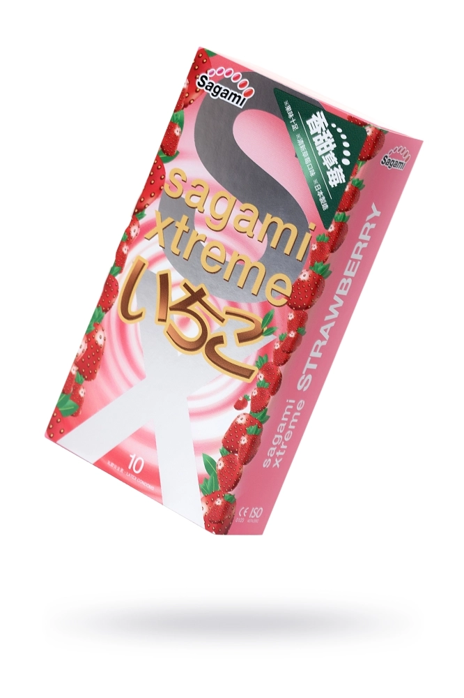 Презервативы Sagami Xtreme Strawberry c ароматом клубники