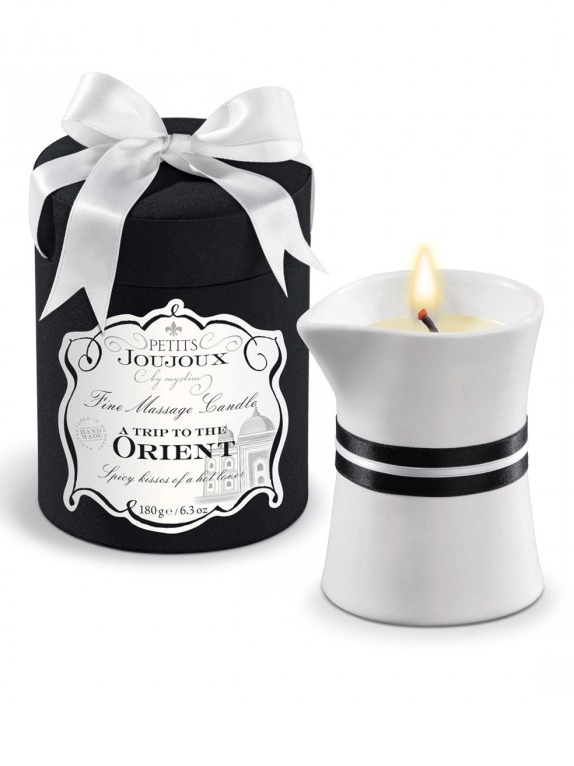 Массажное масло в виде большой свечи Petits Joujoux Orient с ароматом граната и белого перца
