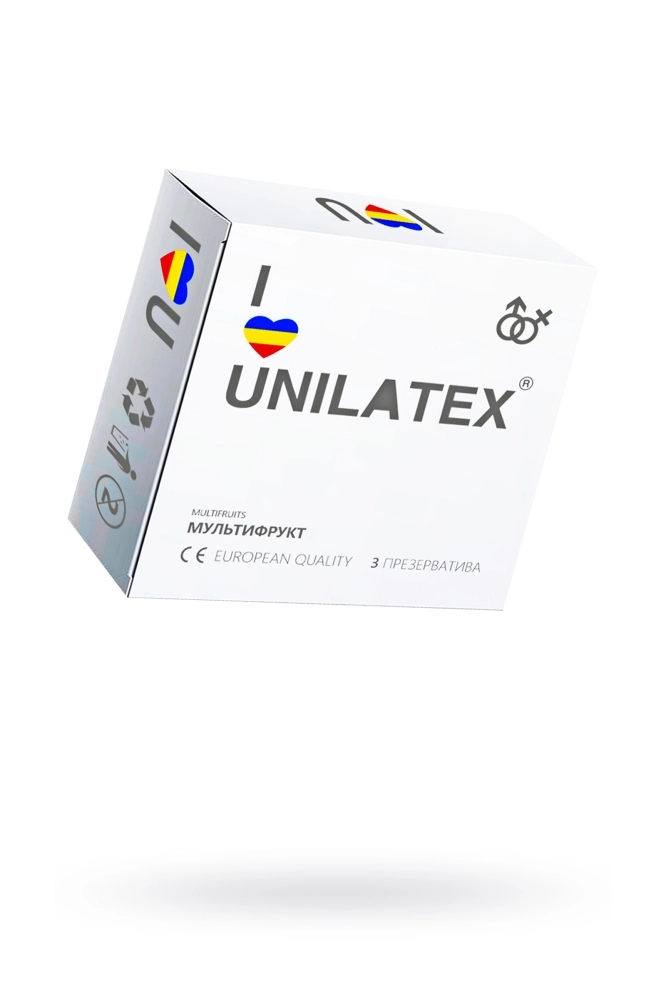 Разноцветные ароматизированные презервативы Unilatex Multifruits
