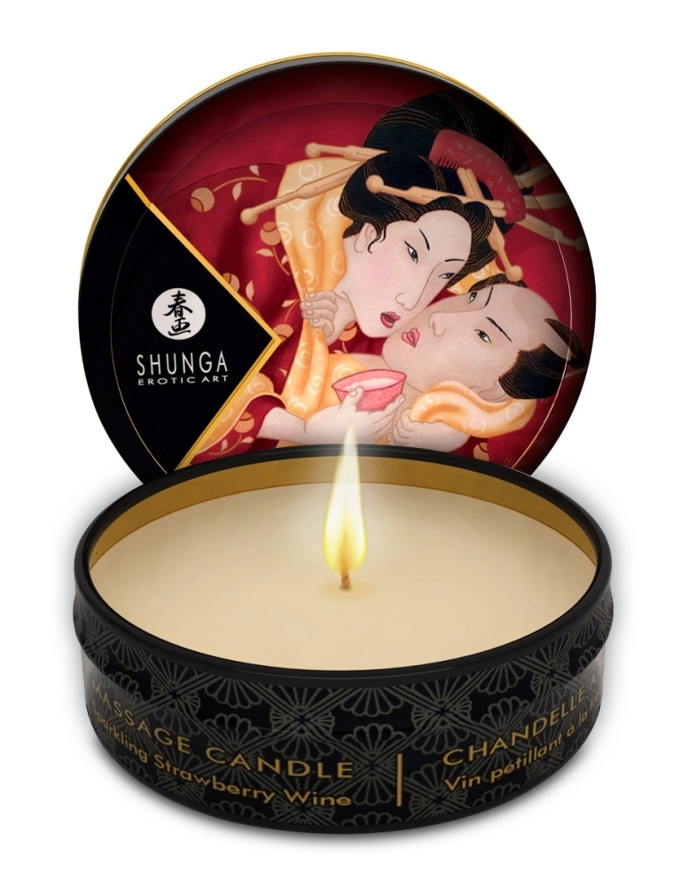 Массажная свеча Shunga Romance с ароматом клубники и шампанского
