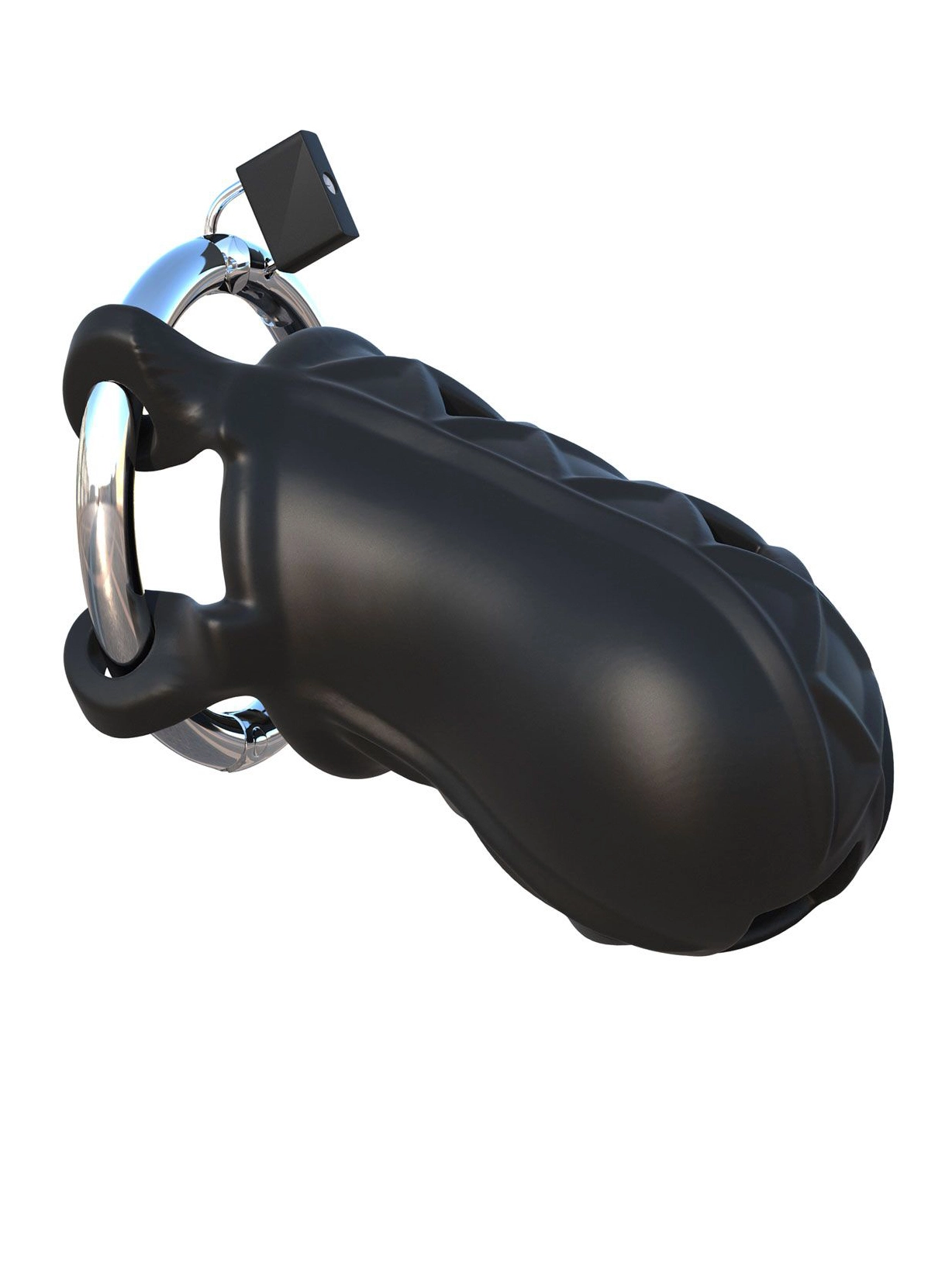 Черный замок верности Extreme Silicone Cock Blocker