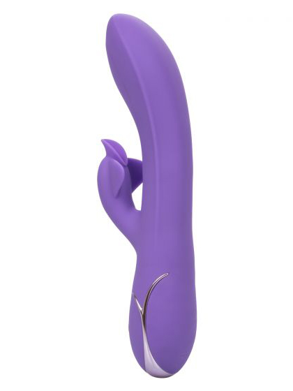 Фиолетовый вибромассажер Inflatable G-Flutter с функцией расширения - 21 см.