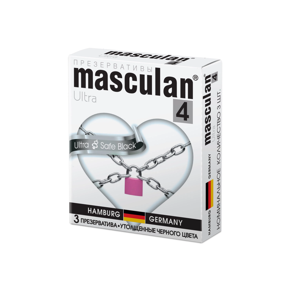 Ультрапрочные презервативы Masculan Ultra Safe Black