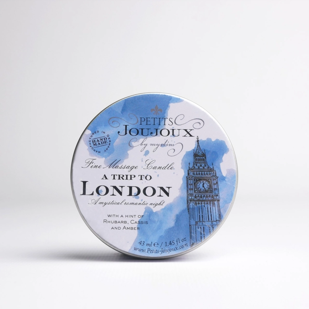 Массажная свеча Petits Joujoux London с ароматом ревеня, амбры и чёрной смородины