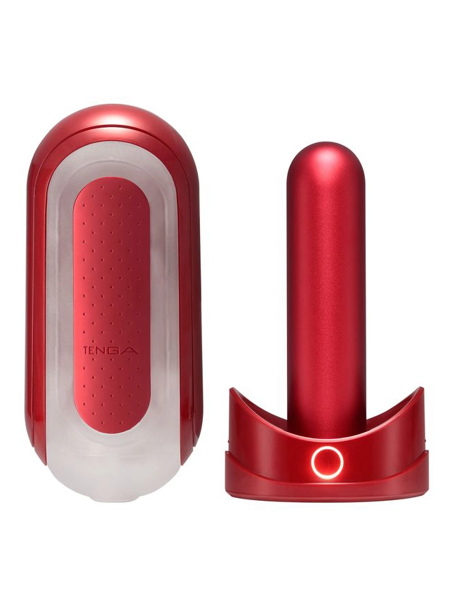 Красный мастурбатор Flip Zero Red & Warmer с подогревом