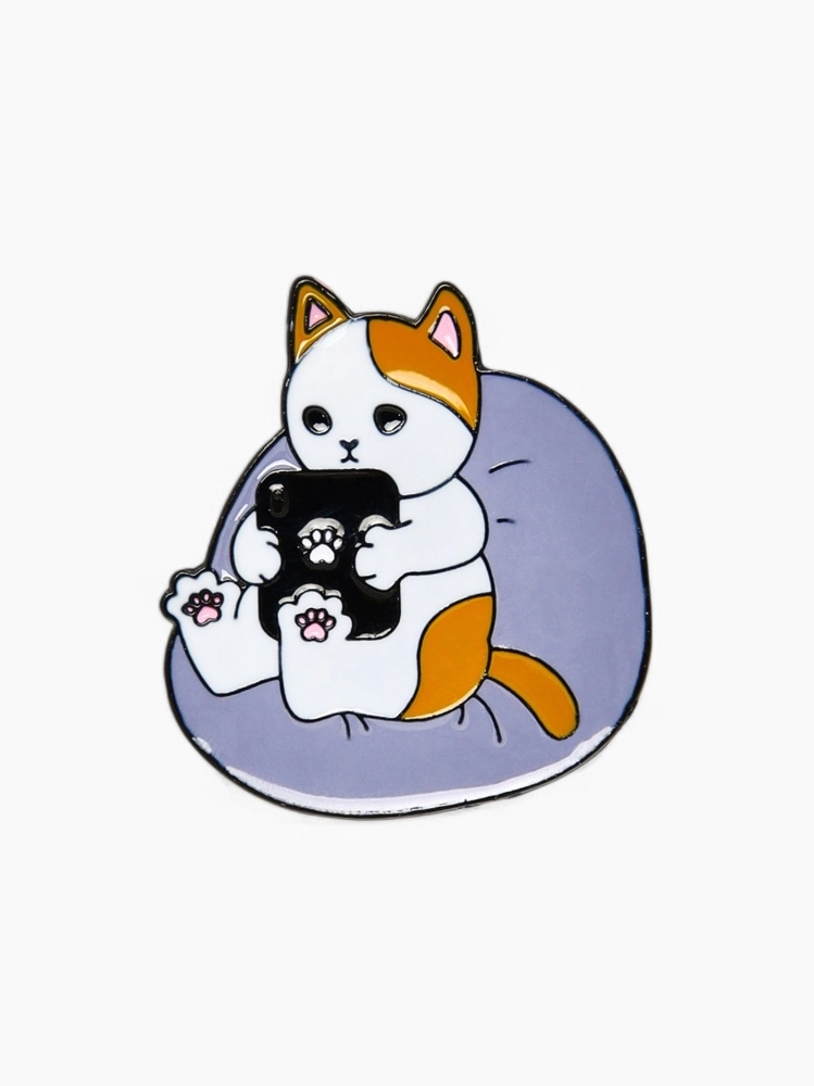 Значок «Котик» с планшетом