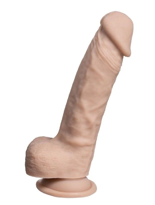 Телесный фаллоимитатор на присоске Real Skin Model 1 - 17,8 см.
