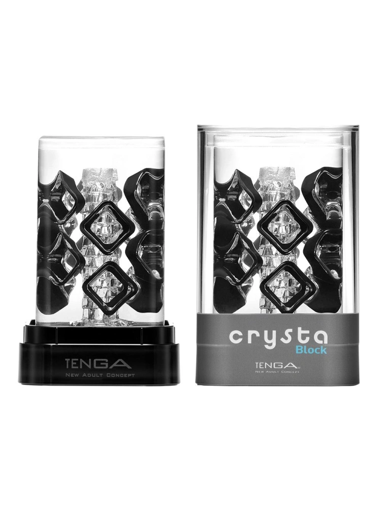 Прозрачный мастурбатор Tenga Crysta Bloc