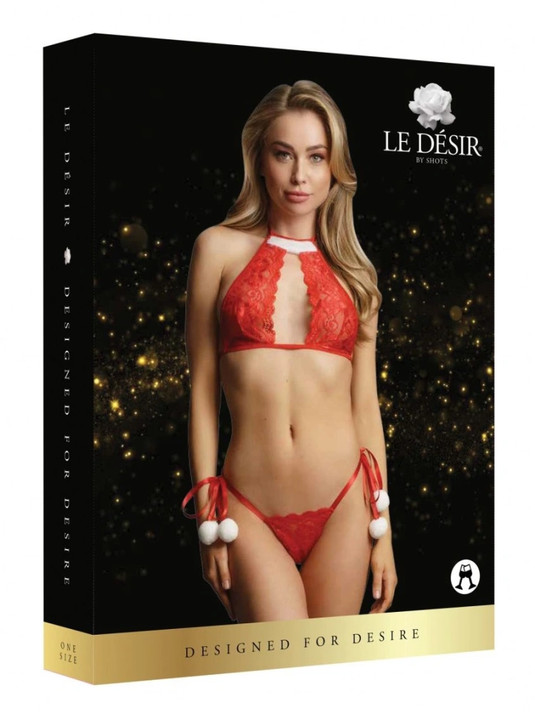 Эффектный комплект белья Snow Angel Lace Lingerie Set