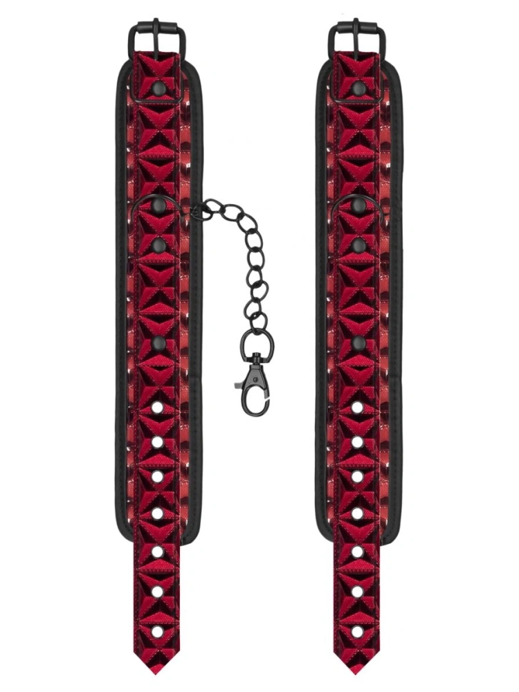 Красно-черные поножи Luxury Ankle Cuffs