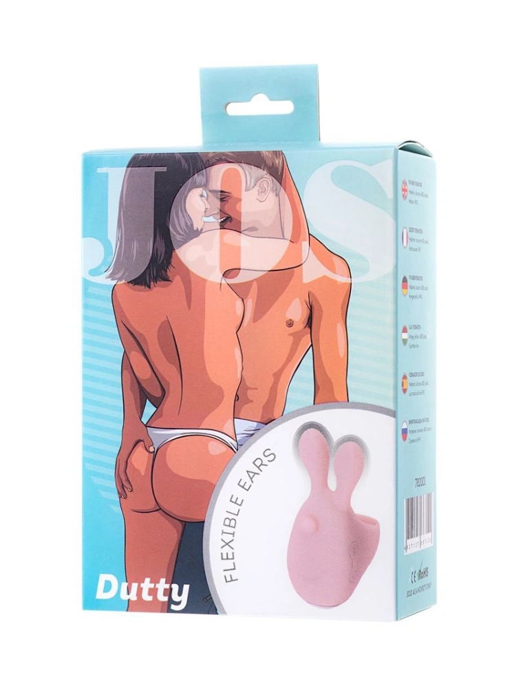Нежно-розовая вибронасадка на палец DUTTY