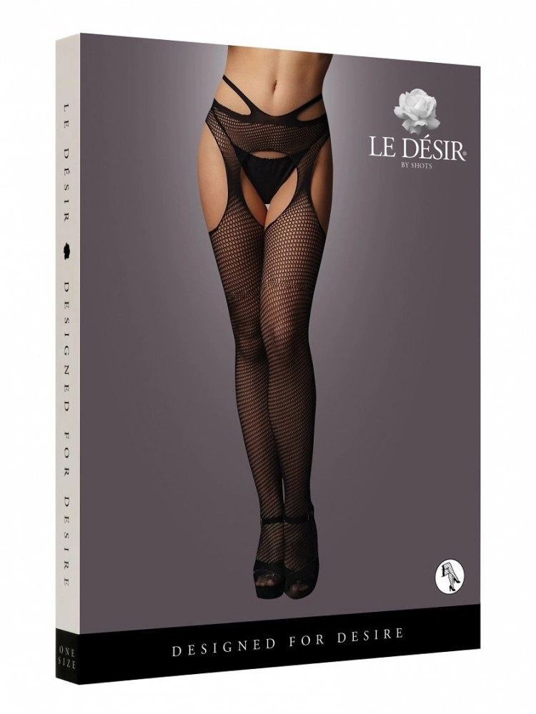 Сетчатые колготки с пикантными вырезами Suspender Pantyhose With Strappy Waist