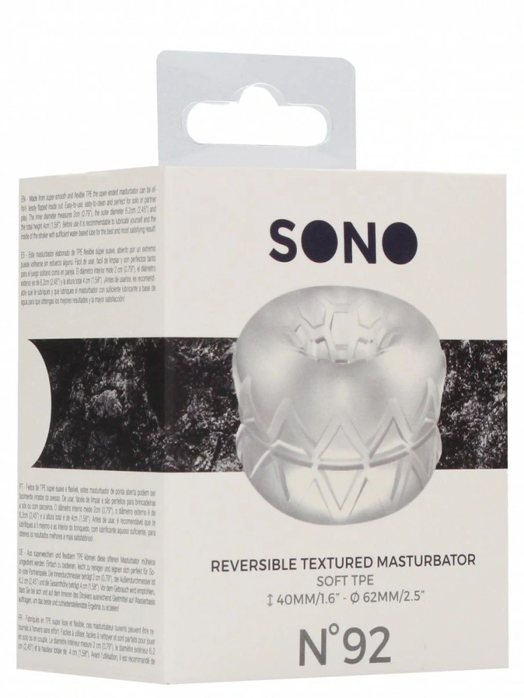 Прозрачный мастурбатор №92 Reversible Masturbator and Bumper