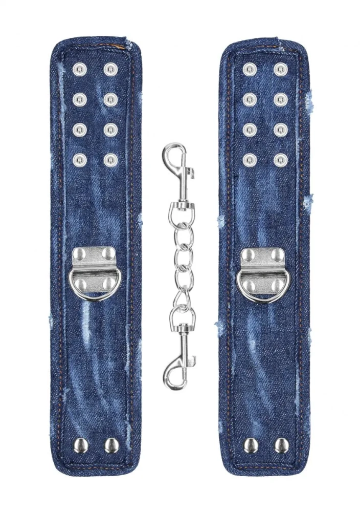 Синие джинсовые наручники Roughend Denim Style