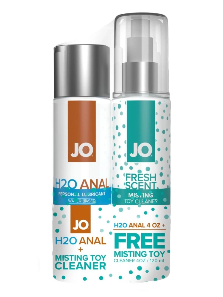 Набор из анального лубриканта JO Anal H2O и очистителя Toy Cleaner