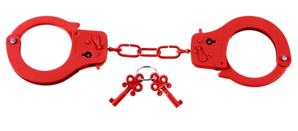 Металлические красные наручники Designer Metal Handcuffs