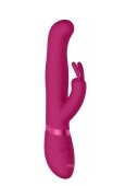 Розовый вибромассажер-кролик Izara - 22 см.