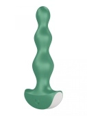 Зеленая анальная пробка с вибрацией Lolli Plug 2 - 14 см.