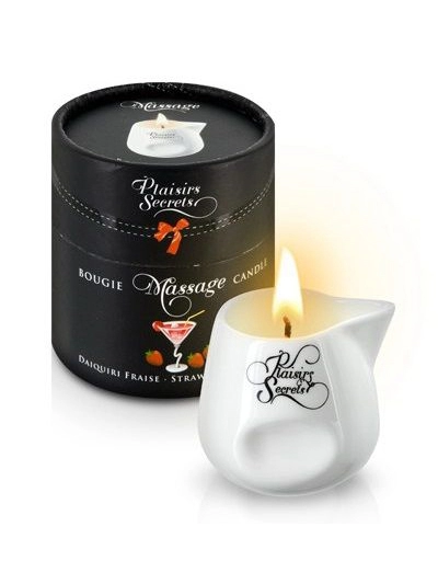 Массажная свеча с ароматом клубничного дайкири Bougie de Massage Daikiri Fraise - 80 мл.