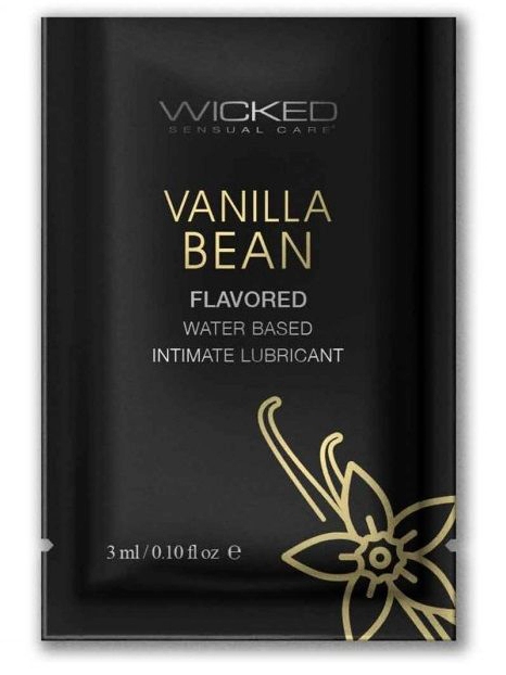 Лубрикант со вкусом ванильных бобов Wicked Aqua Vanilla Bean - 120 мл.