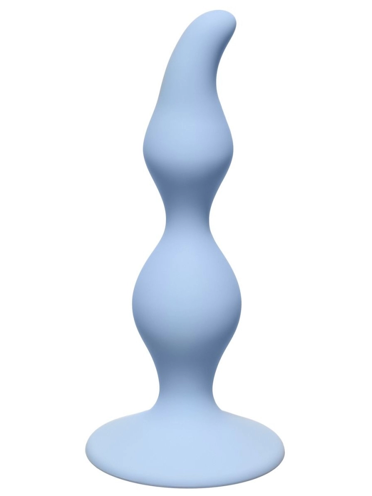 Анальная пробка Curved Anal Plug Blue - 12,5 см.