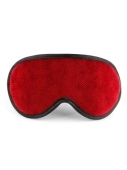 Красная сплошная маска на резиночке с черной окантовкой