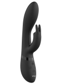 Черный вибромассажер-кролик Zosia - 21,3 см.