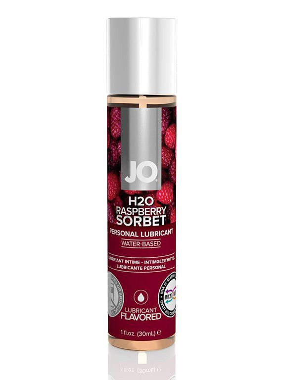 Лубрикант на водной основе с ароматом малинового щербета JO Flavored Raspberry Sorbet