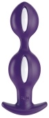 Фиолетово-белые анальные шарики B Balls Duo - 12,5 см.