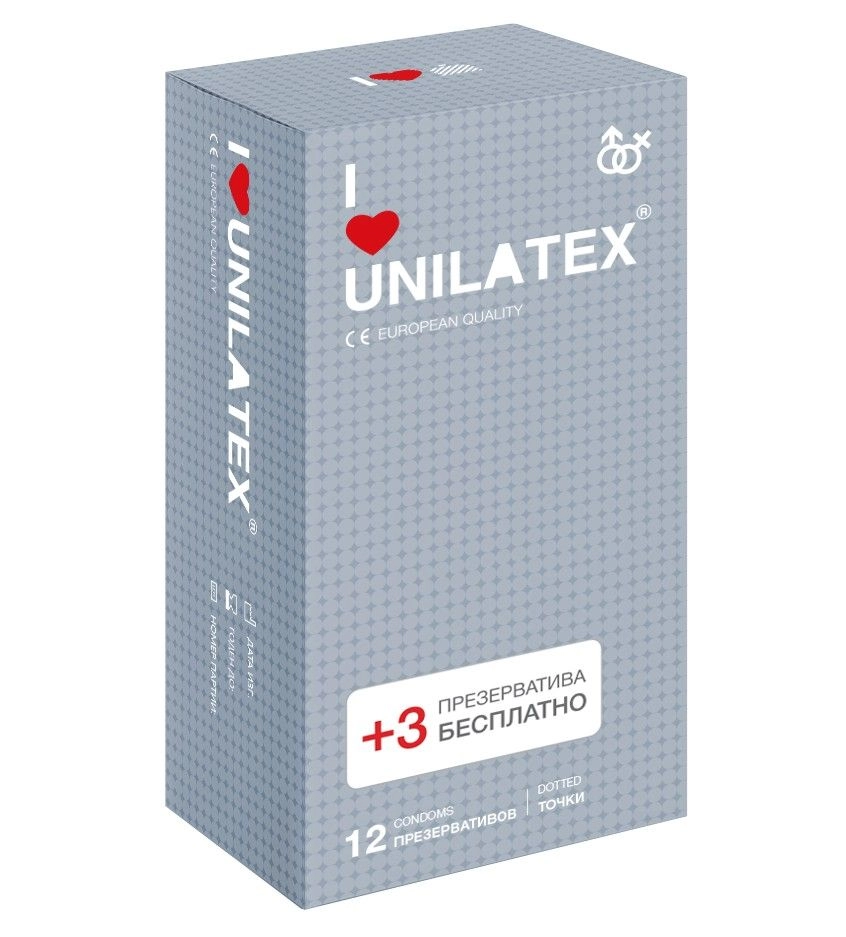 Презервативы с точками Unilatex Dotted