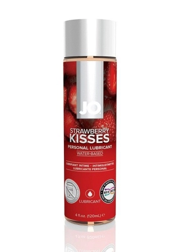 Лубрикант на водной основе с ароматом клубники JO Flavored Strawberry Kiss