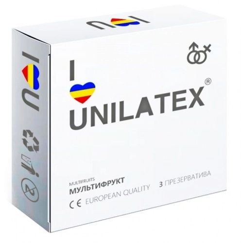 Разноцветные ароматизированные презервативы Unilatex Multifruits