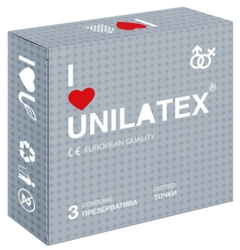 Презервативы с точками Unilatex Dotted