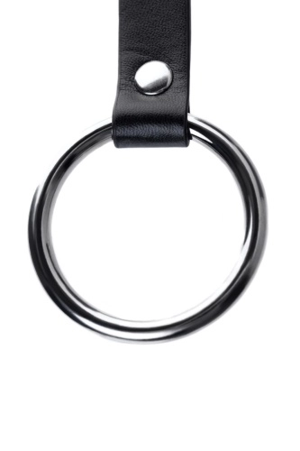 Серебристо-чёрные зажимы для сосков с кольцом для пениса TOYFA Metal
